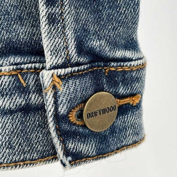 Driftwood Everyday Boyfriend Denim Jacket Size XS Mid Length - Picture 5 of 10